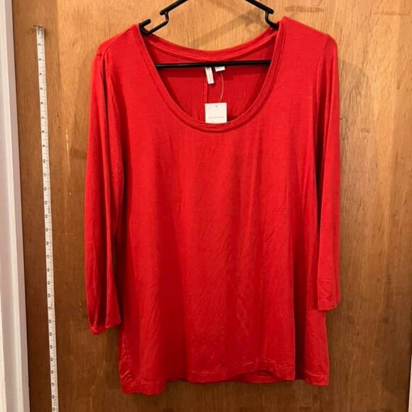 🐻 Size M - Cato - NWT - Red 3/4 Sleeve Knit Pullover - Picture 1 of 7